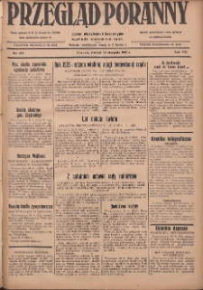 Przegląd Poranny: pismo niezależne i bezpartyjne 1927.08.30 R.7 Nr195