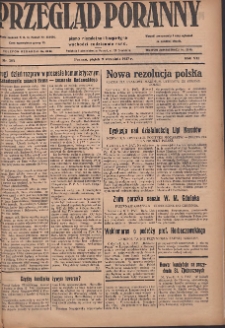 Przegląd Poranny: pismo niezależne i bezpartyjne 1927.09.09 R.7 Nr204