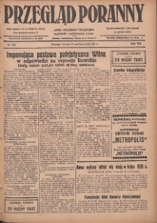 Przegląd Poranny: pismo niezależne i bezpartyjne 1927.10.11 R.7 Nr231