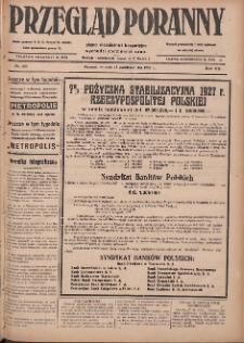 Przegląd Poranny: pismo niezależne i bezpartyjne 1927.10.18 R.7 Nr237