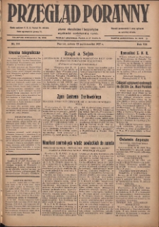 Przegląd Poranny: pismo niezależne i bezpartyjne 1927.10.22 R.7 Nr241