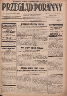 Przegląd Poranny: pismo niezależne i bezpartyjne 1927.11.01 R.7 Nr249