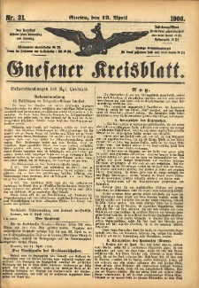 Gnesener Kreisblatt 1906.04.19 Nr31