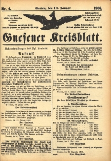 Gnesener Kreisblatt 1906.01.14 Nr4