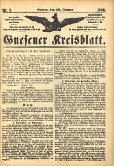 Gnesener Kreisblatt 1906.01.18 Nr5
