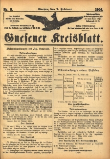 Gnesener Kreisblatt 1906.02.01 Nr9