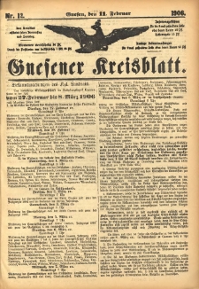Gnesener Kreisblatt 1906.02.11 Nr12
