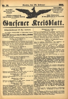 Gnesener Kreisblatt 1906.02.18 Nr14