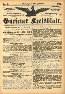 Gnesener Kreisblatt 1906.02.22 Nr15