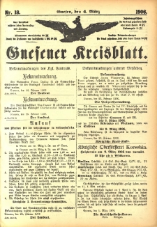Gnesener Kreisblatt 1906.03.04 Nr18