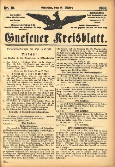 Gnesener Kreisblatt 1906.03.08 Nr19