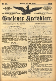 Gnesener Kreisblatt 1906.03.18 Nr22