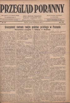 Przegląd Poranny: pismo niezależne i bezpartyjne 1927.11.12 R.7 Nr258