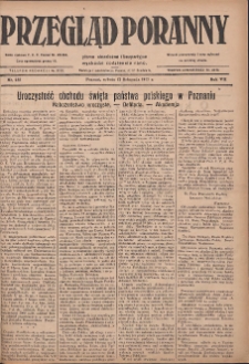 Przegląd Poranny: pismo niezależne i bezpartyjne 1927.11.12 R.7 Nr258