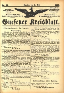 Gnesener Kreisblatt 1906.05.06 Nr36