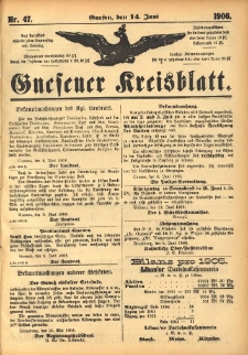 Gnesener Kreisblatt 1906.06.14 Nr47