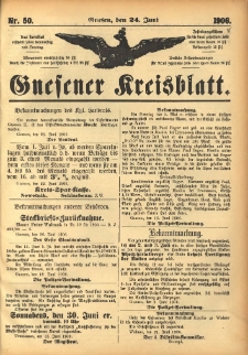 Gnesener Kreisblatt 1906.06.24 Nr50