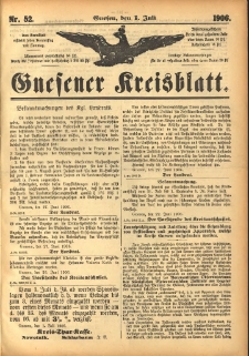 Gnesener Kreisblatt 1906.07.01 Nr52