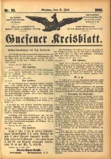 Gnesener Kreisblatt 1906.07.05 Nr53