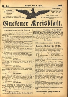 Gnesener Kreisblatt 1906.07.08 Nr54