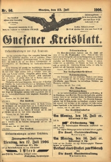 Gnesener Kreisblatt 1906.07.15 Nr56