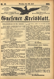 Gnesener Kreisblatt 1906.07.19 Nr57