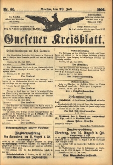 Gnesener Kreisblatt 1906.07.29 Nr60