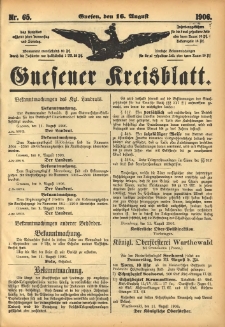 Gnesener Kreisblatt 1906.08.16 Nr65