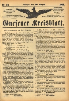 Gnesener Kreisblatt 1906.08.30 Nr69