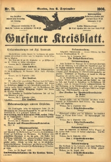 Gnesener Kreisblatt 1906.09.06 Nr71