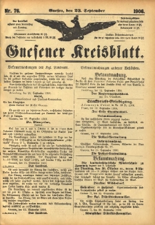 Gnesener Kreisblatt 1906.09.23 Nr76