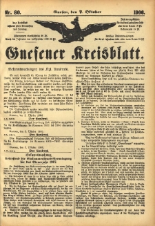 Gnesener Kreisblatt 1906.10.07 Nr80