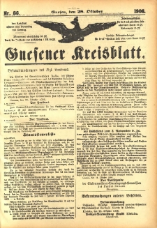 Gnesener Kreisblatt 1906.10.28 Nr86