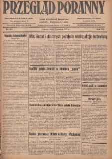 Przegląd Poranny: pismo niezależne i bezpartyjne 1927.12.07 R.7 Nr279