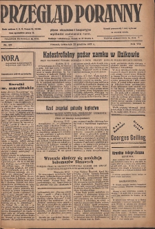 Przegląd Poranny: pismo niezależne i bezpartyjne 1927.12.22 R.7 Nr291