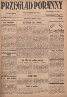 Przegląd Poranny: pismo niezależne i bezpartyjne 1927.12.28 R.7 Nr294