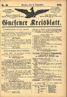 Gnesener Kreisblatt 1906.12.02 Nr96