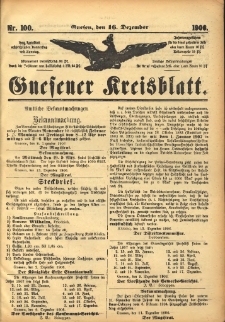 Gnesener Kreisblatt 1906.12.16 Nr100
