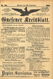 Gnesener Kreisblatt 1906.12.30 Nr104