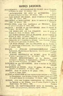 La Suisse: et les parties limitrophes de la Haut-Savoie et la Haute-Italie: manuel du voyageur