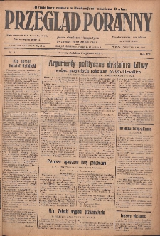 Przegląd Poranny: pismo niezależne i bezpartyjne 1928.01.08 R.8 Nr6