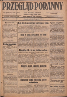 Przegląd Poranny: pismo niezależne i bezpartyjne 1928.01.19 R.8 Nr15