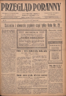 Przegląd Poranny: pismo niezależne i bezpartyjne 1928.02.14 R.8 Nr36