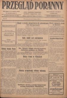 Przegląd Poranny: pismo niezależne i bezpartyjne 1928.02.18 R.8 Nr40