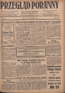 Przegląd Poranny: pismo niezależne i bezpartyjne 1928.02.22 R.8 Nr43