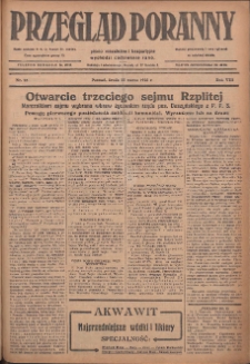 Przegląd Poranny: pismo niezależne i bezpartyjne 1928.03.28 R.8 Nr73