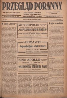 Przegląd Poranny: pismo niezależne i bezpartyjne 1928.04.03 R.8 Nr78