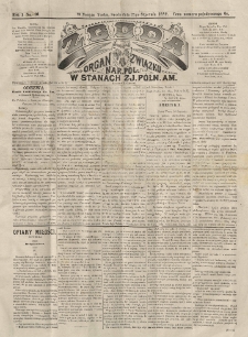 Zgoda : organ Związku Narodowego Polskiego w Stanach Zjednoczonych P&oacute;łnocnej Ameryki. 1882.01.25 R.1 No.10