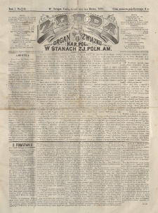 Zgoda : organ Związku Narodowego Polskiego w Stanach Zjednoczonych P&oacute;łnocnej Ameryki. 1882.03.01 R.1 No.15