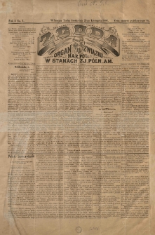 Zgoda : organ Związku Narodowego Polskiego w Stanach Zjednoczonych Północnej Ameryki. 1882.03.22 R.1 No.18